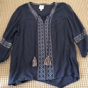 Blue long sleeve shirt